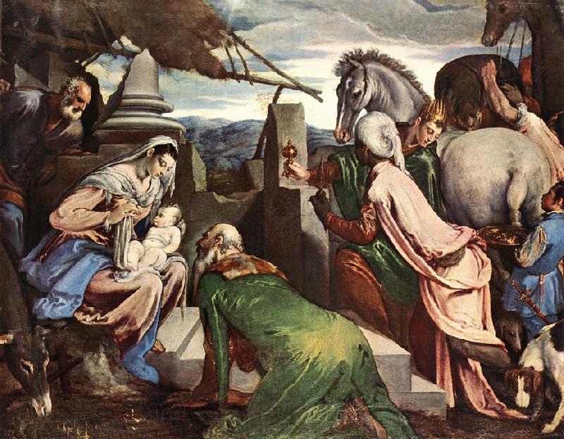 BASSANO, Jacopo The Three Magi ww Norge oil painting art